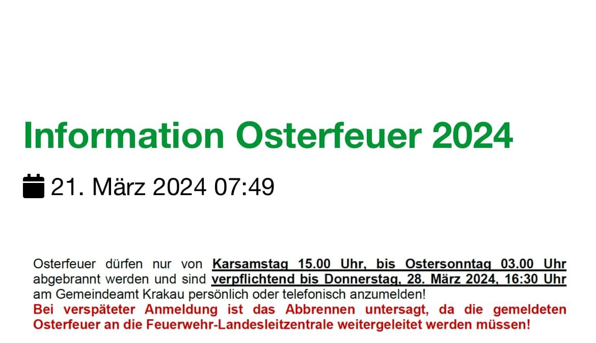 Osterfeuer 2024