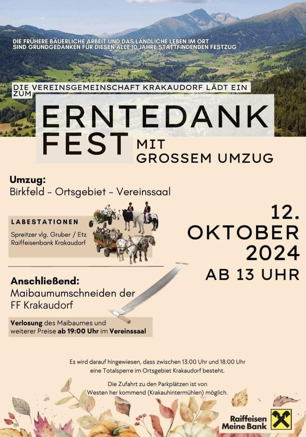 Erntedankfest mit großem Umzug