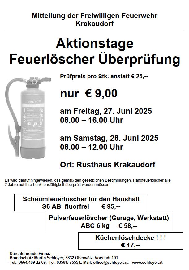 Feuerlöscher Überprüfung 2025