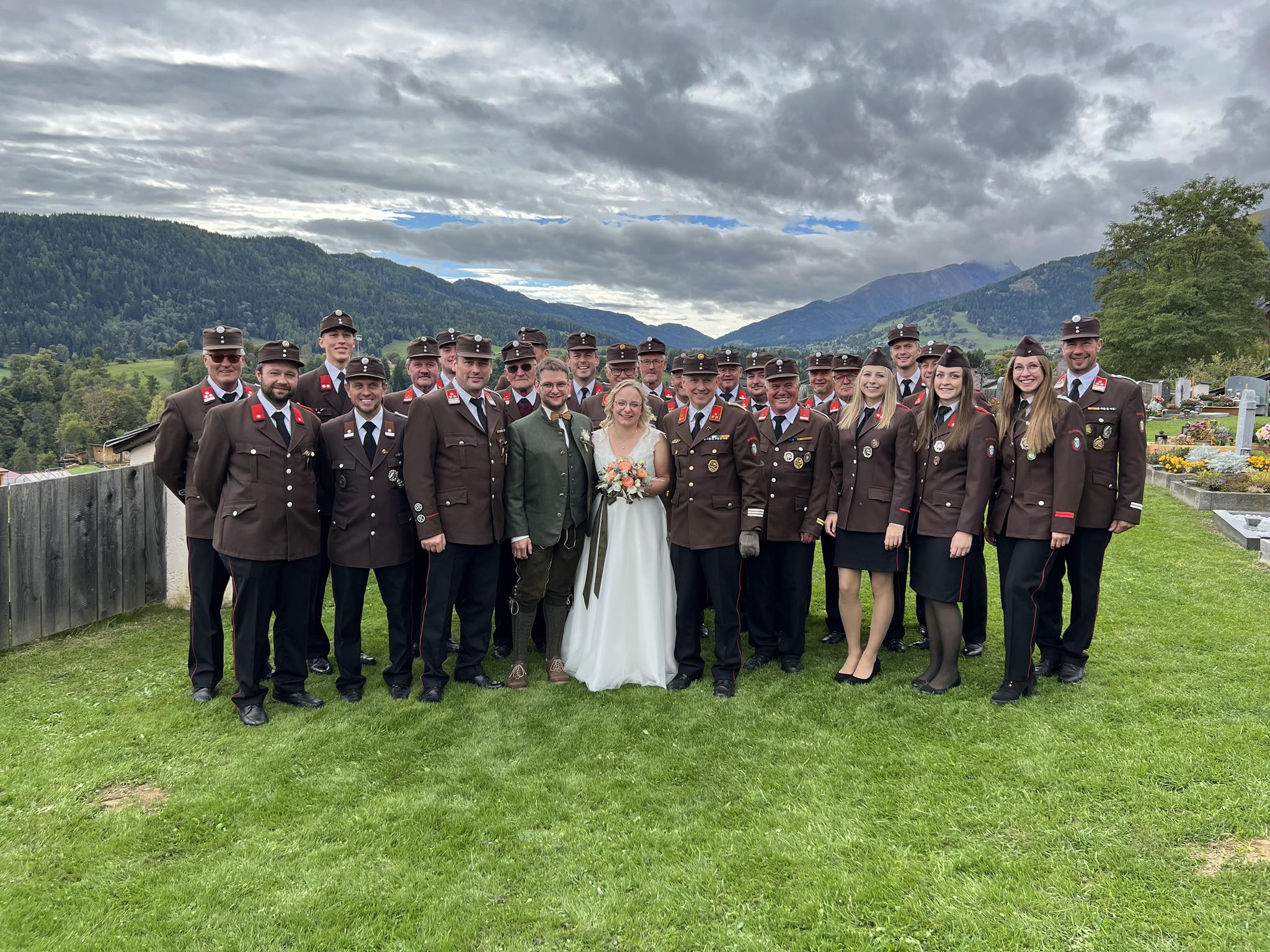 Hochzeit von unserem Hauptfeuerwehrmann Jakob Tockner und seiner Julia